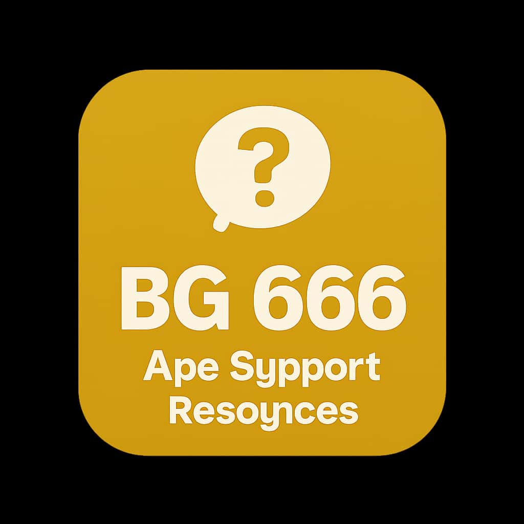 A clean, minimal badge representing BG 666 App Support Resources.