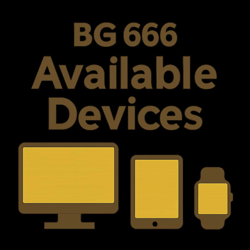 An infographic depicting the device compatibility of BG 666.