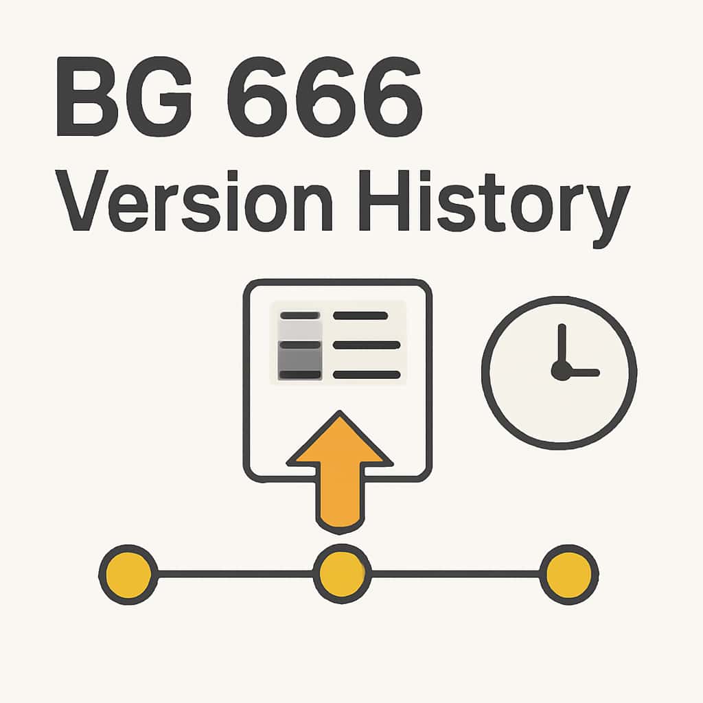 Illustration related to BG 666 Version History.