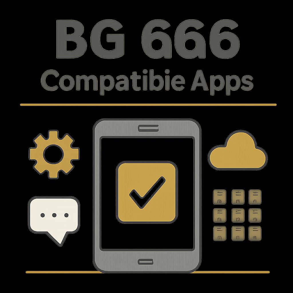 Diagram illustrating the functionalities of BG 666 Compatible Apps.