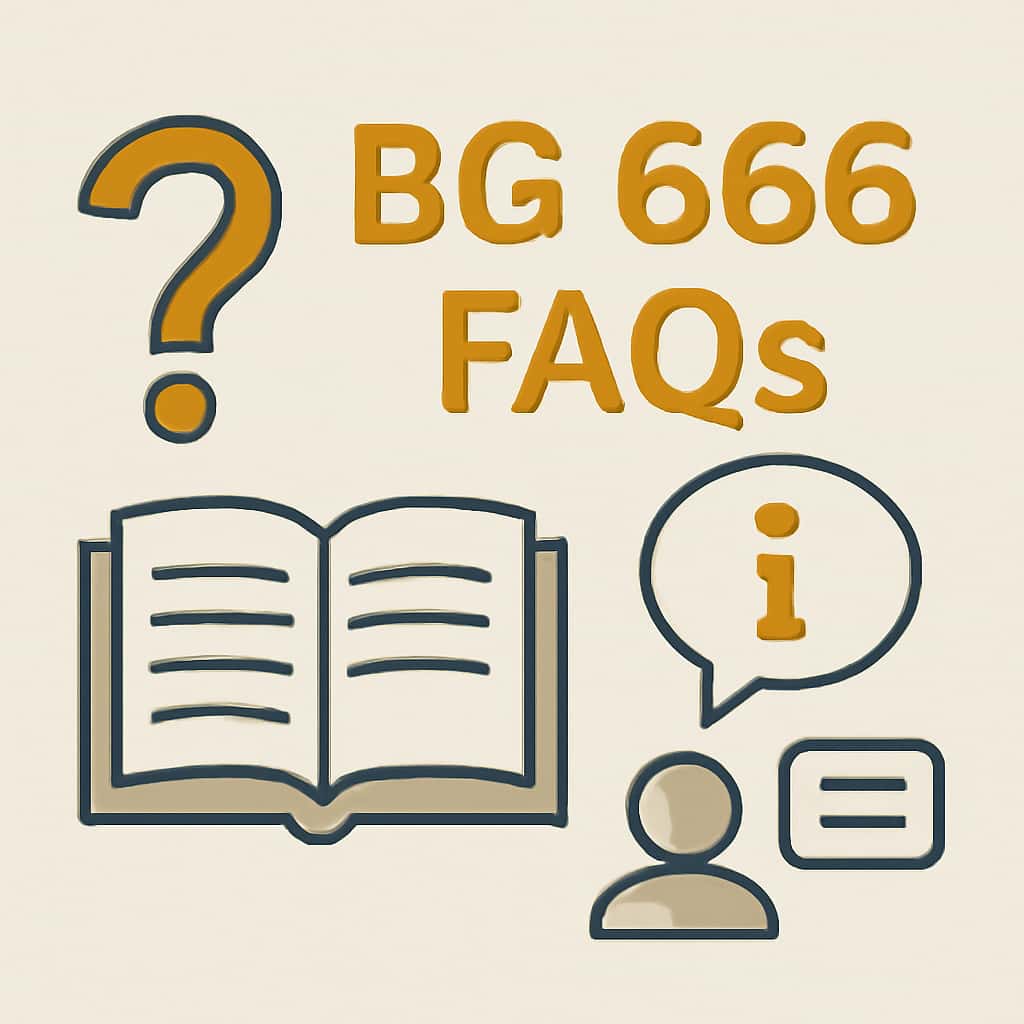 Illustration explaining BG 666 FAQs.