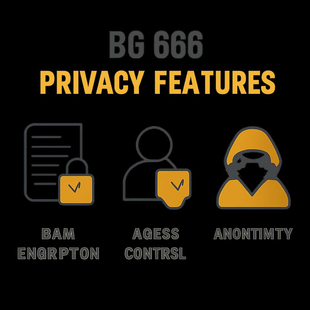 Illustration detailing the privacy features of BG 666.