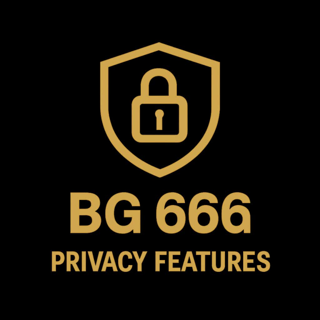 Icon representing BG 666 Privacy Features, highlighting user privacy.