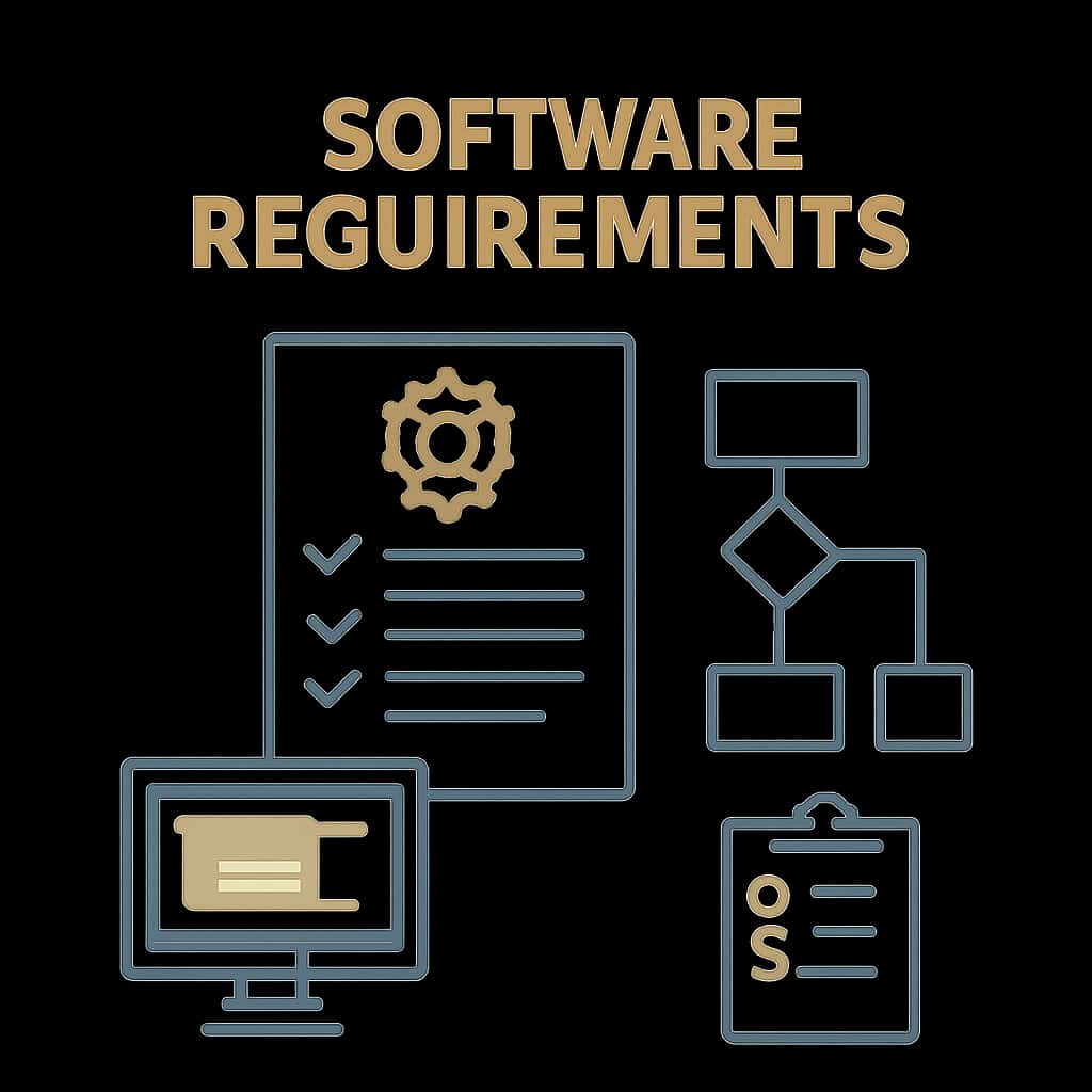 An educational diagram illustrating BG 666 Software Requirements.