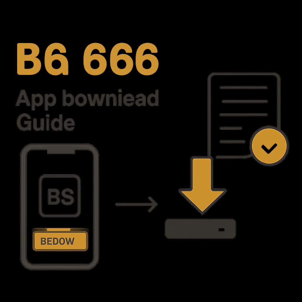 An illustration explaining the steps for downloading the BG 666 app.
