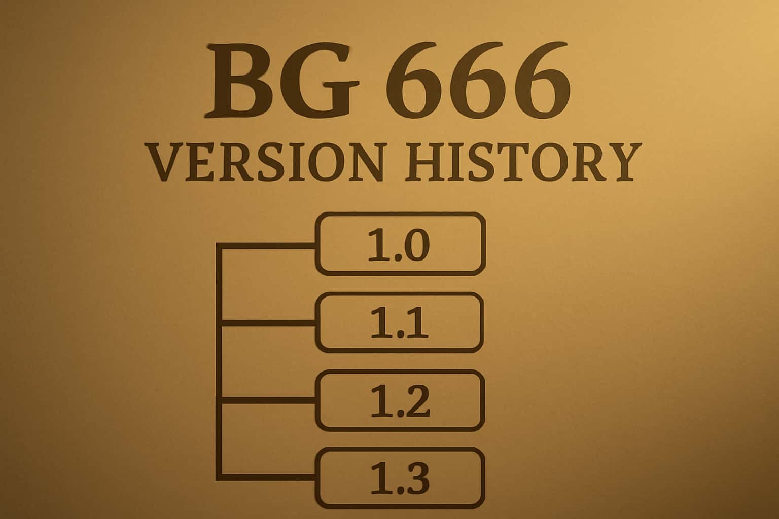 An informational depiction of the BG 666 Version History.