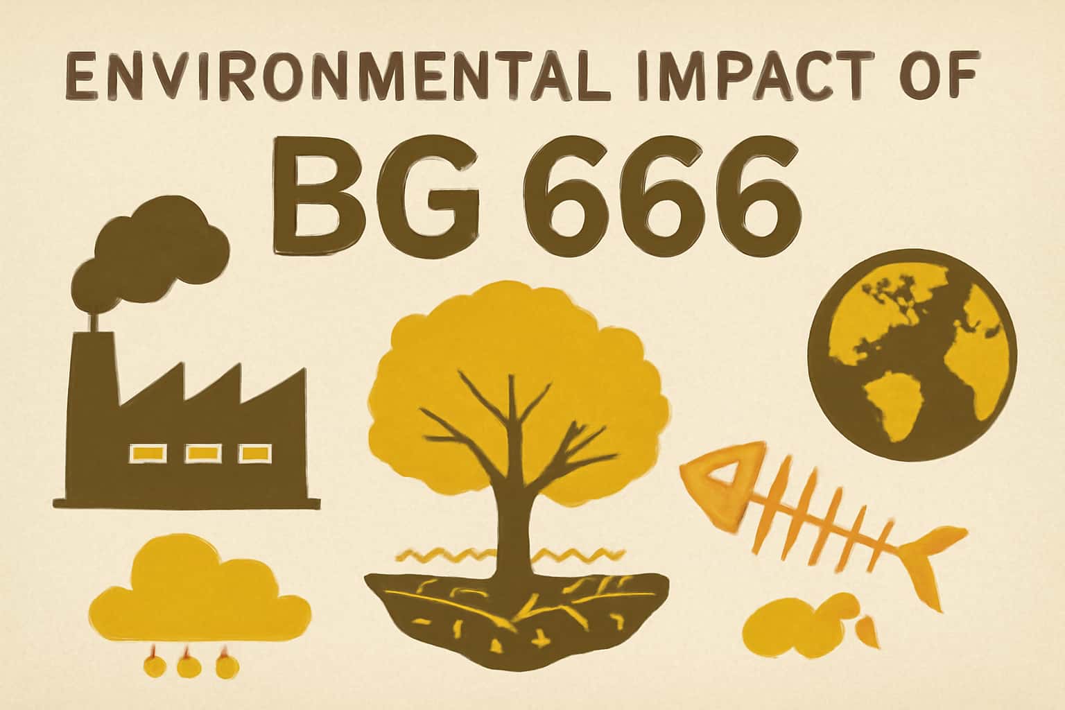 A neutral scene depicting the environmental impact of BG 666.