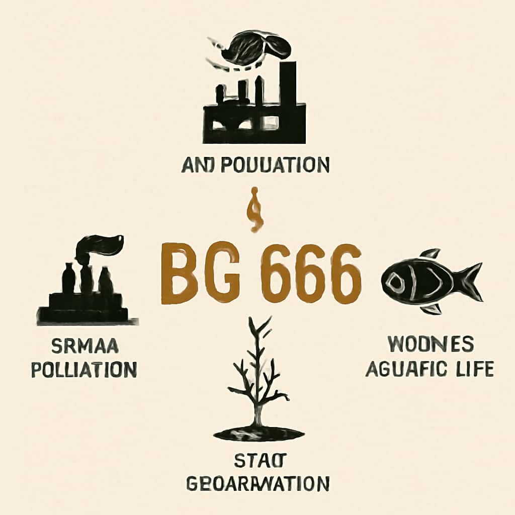 Diagram illustrating the environmental considerations of BG 666.