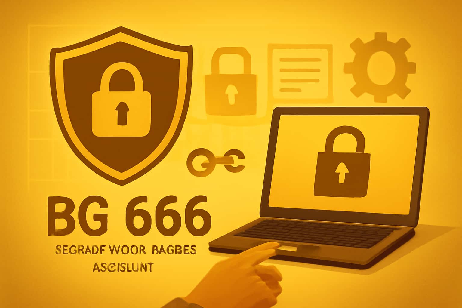 A futuristic representation of security measures for a BG 666 account.