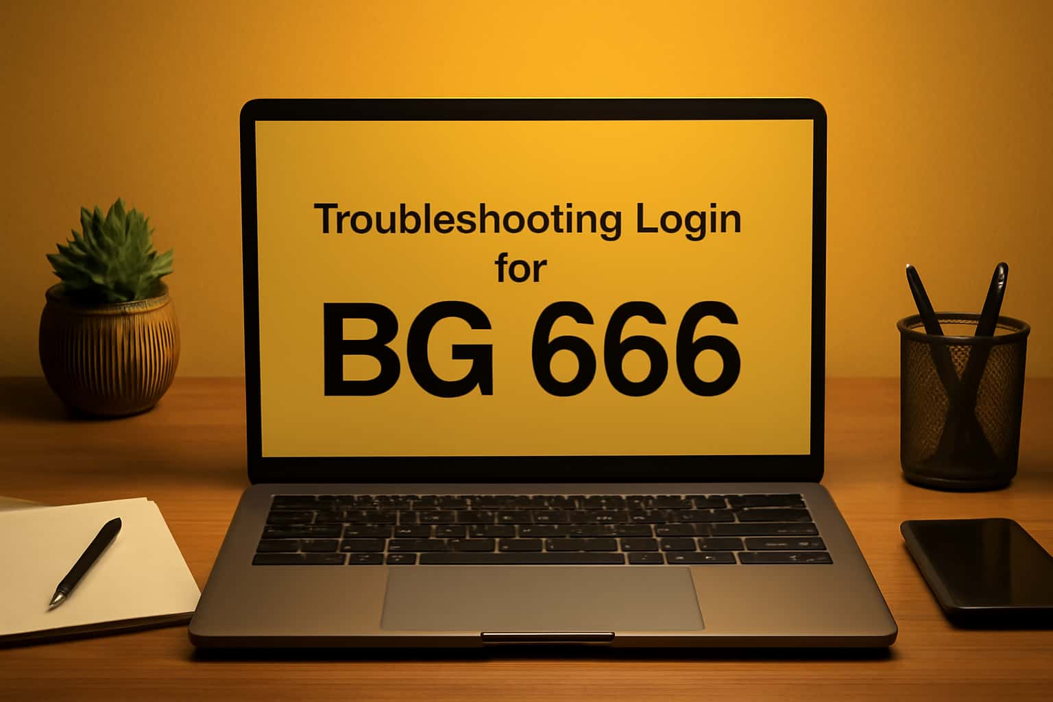 A high-tech visualization related to troubleshooting login issues for BG 666